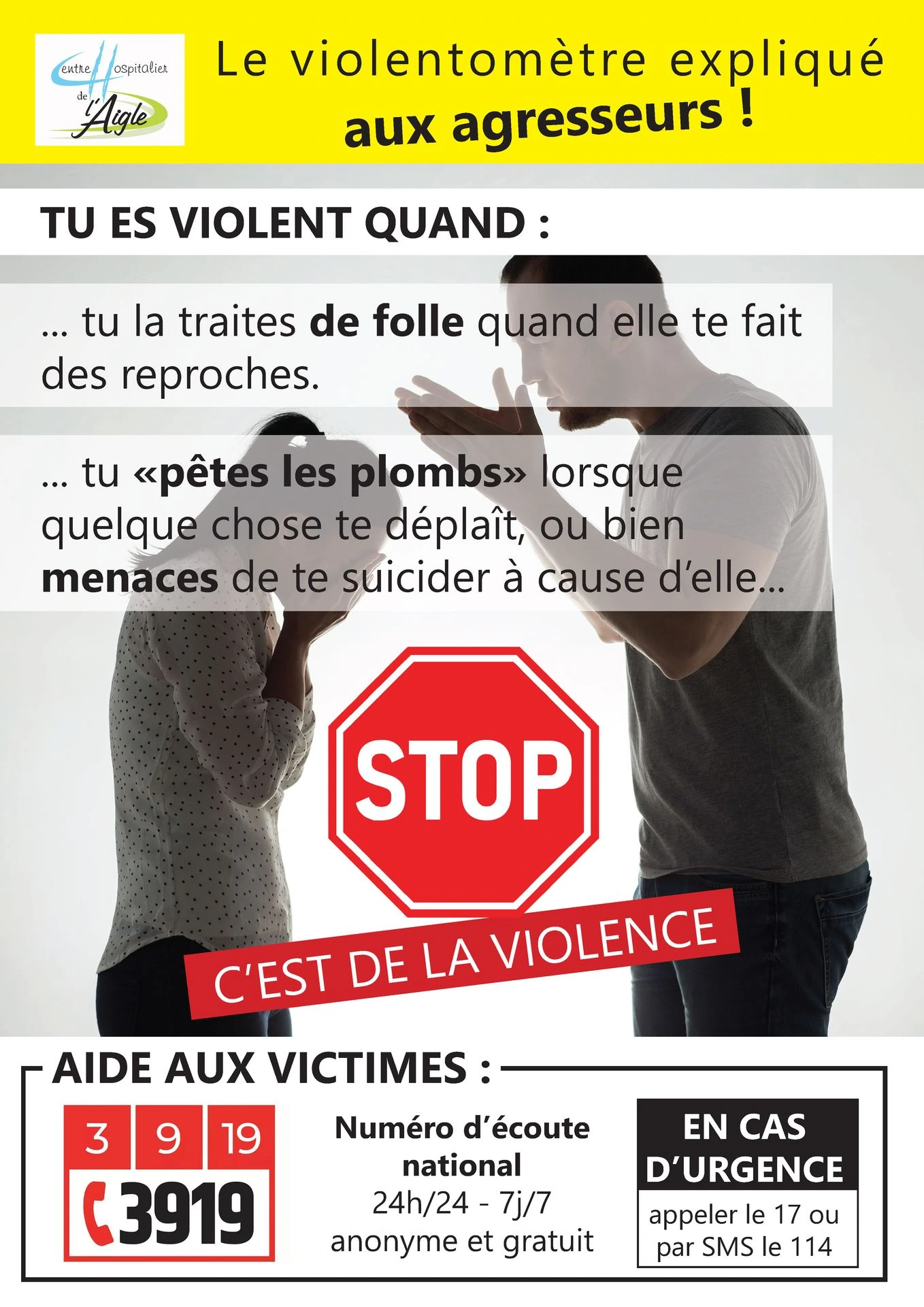Affiche VIF : le violentomètre expliqué aux agresseurs 2